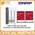 QNAP TS-216G Bundle With 2 x 10TB WD RED PLUS Hard Disk. Singapore Warranty 2 Years